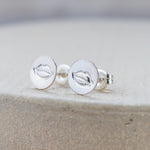sterling silver lips stamped studs