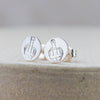sterling silver middle finger stamped studs
