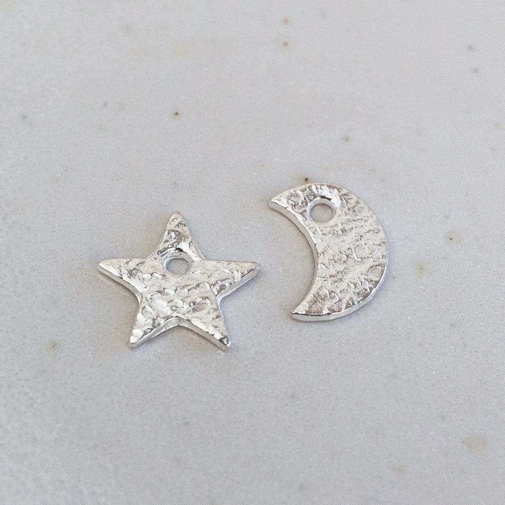 
                  
                    sterling silver textured mismatch charms
                  
                