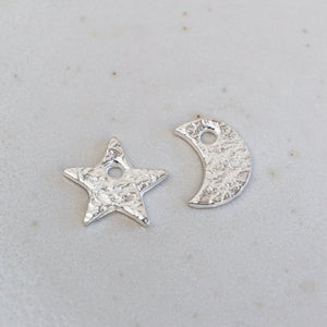
                  
                    sterling silver textured mismatch charms
                  
                