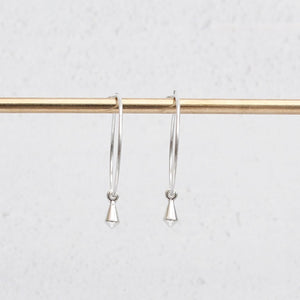 
                  
                    Sterling Silver Charm Hoops with Pendulum
                  
                