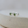 sterling silver mini peridot studs