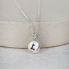 handmade recycled sterling silver one nugget charm necklace by Lucy Kemp Jewellery - personalised