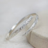recycled sterling silver lace textured christening bangle handmade by Lucy Kemp Jewellery