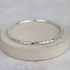 sterling silver thick hammered statement bangle handmade by Lucy Kemp Jewellery