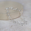 sterling silver geo heart link chain bracelet handmade by Lucy Kemp Jewellery