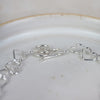 sterling silver geo heart link chain bracelet handmade by Lucy Kemp Jewellery
