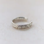 recycled sterling silver lace textured toe ring
