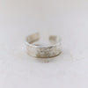 sterling silver hammered toe ring by Lucy Kemp Jewellery