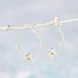 
                  
                    Sale - Sterling Silver Charm Hoops with Square Beads
                  
                