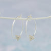 Handmade Sterling Silver Lucy Kemp Jewellery Triangle  Charm Hoops