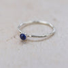 sterling silver birthstone stacking ring - sapphire