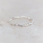 sterling silver geo scroll stacking ring