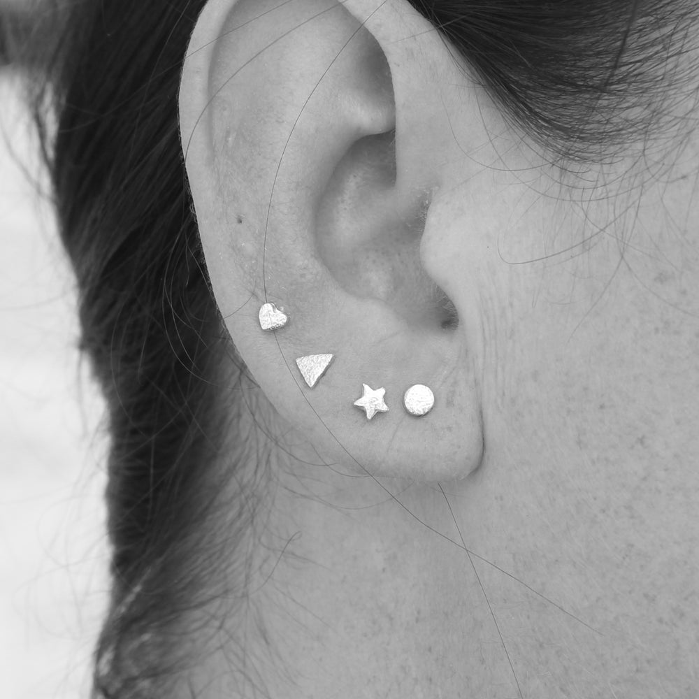 
                  
                    Sterling Silver Mini Stud Collection, Handmade by Lucy Kemp Jewellery in Cornwall
                  
                