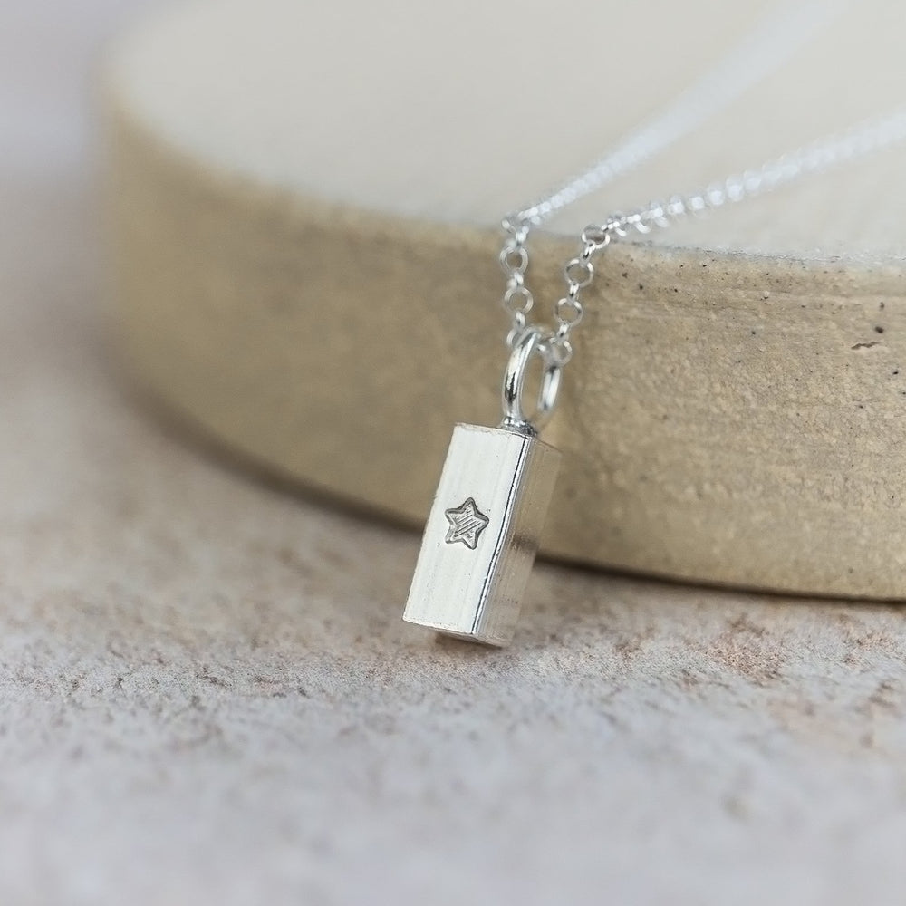 sterling silver small personalised ingot by Lucy Kemp Jewellery