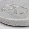 Sale - Sterling Silver Charm Hoops with Square Beads