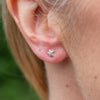 Sterling Silver Mini Star Studs worn
