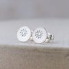 sterling silver sun stamped studs