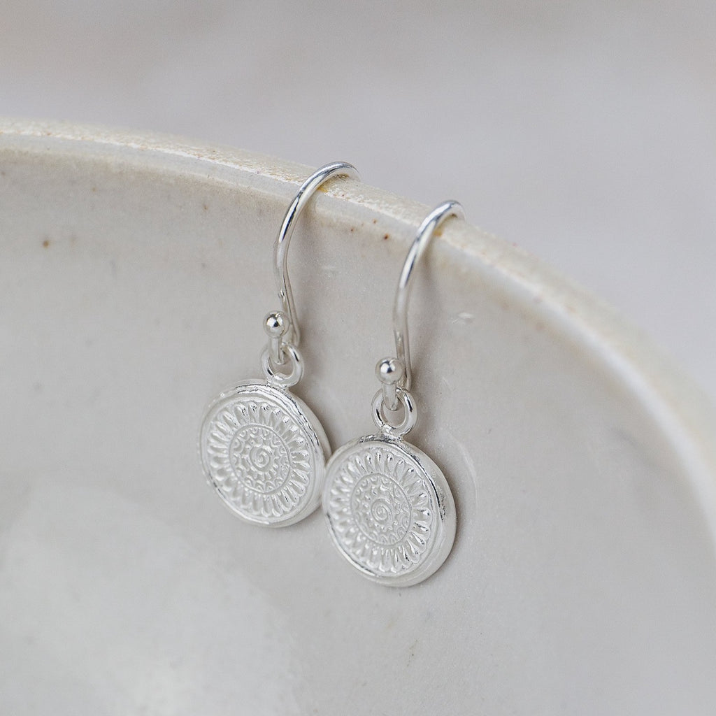 sterling silver talisman earrings