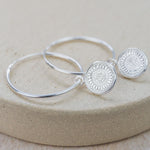 sterling silver talisman charm hoops