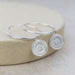 sterling silver talisman charm hoops