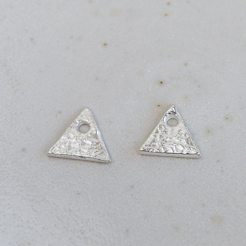 
                  
                    sterling silver textured triangle charms
                  
                