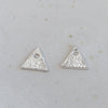 sterling silver textured triangle charms