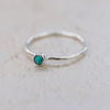 sterling silver birthstone stacking ring - turquoise