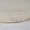 sterling silver heart bead charm necklace handmade by Lucy Kemp Jewellery - 2 charms