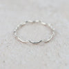 sterling silver geo wave thin stacking ring