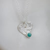 amazonite heart birthstone pendant by Lucy Kemp jewellery