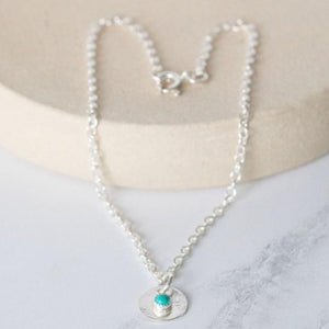 
                  
                    sterling silver and turquoise birthstone boho anklet by Lucy Kemp Jewellery
                  
                