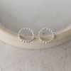 Sterling silver dotty circle studs handmade by Lucy Kemp Jewellery