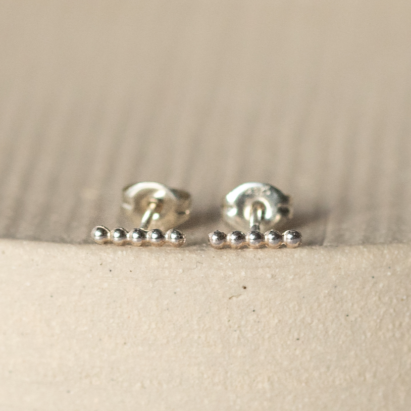 sterling silver mini dotty stick stud
