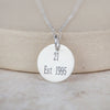 sterling silver personalised monogram pendant by Lucy Kemp Jewellery - new font