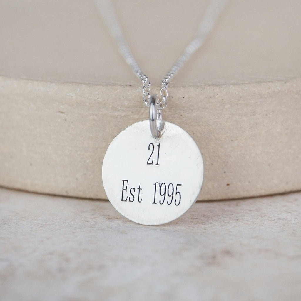 sterling silver personalised monogram pendant by Lucy Kemp Jewellery - new font
