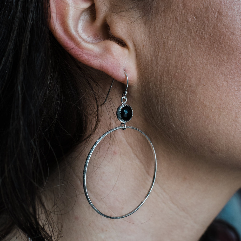 
                  
                    sterling silver gemstone dot earrings by Lucy Kemp Jewellery
                  
                