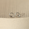 sterling silver mini geo circle studs