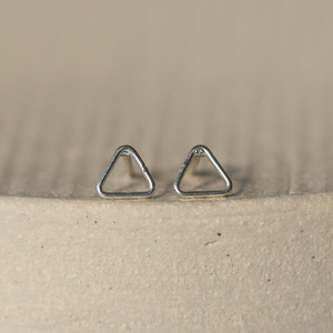 
                  
                    sterling silver mini geo triangle studs
                  
                