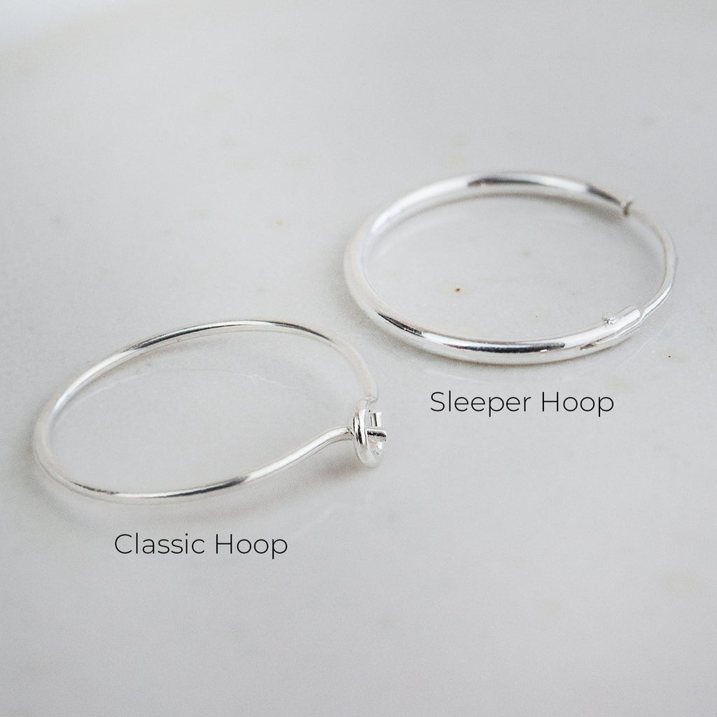classic wire and sleeper hoop comparison closed