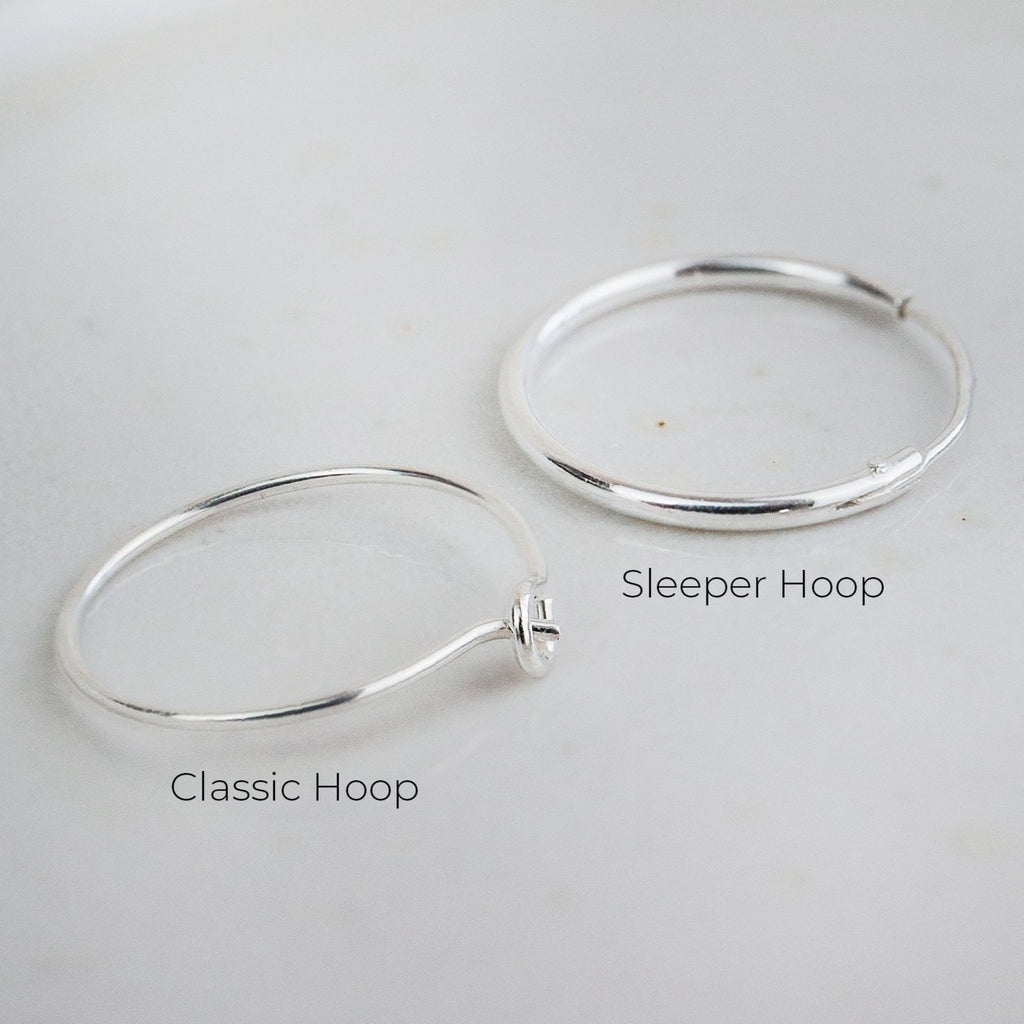 classic wire and sleeper hoop comparison closed