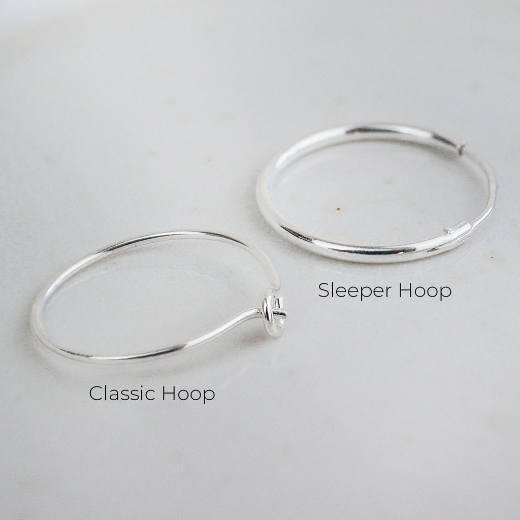 classic wire and sleeper hoop comparison closed
