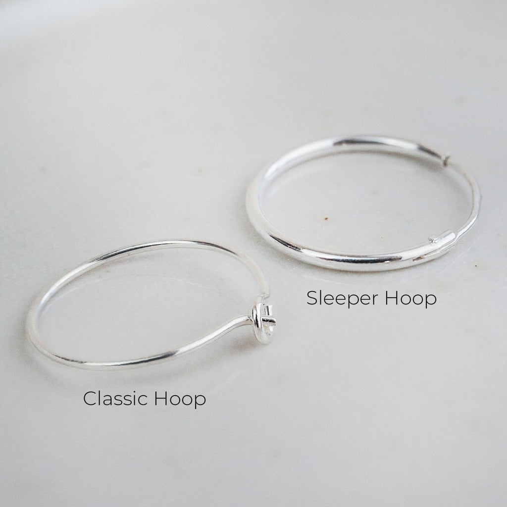 classic wire and sleeper hoop comparison closed