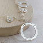 sterling silver large circles statement necklace from Lucy Kemp Jewellery