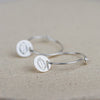 sterling silver stamped lips hoops