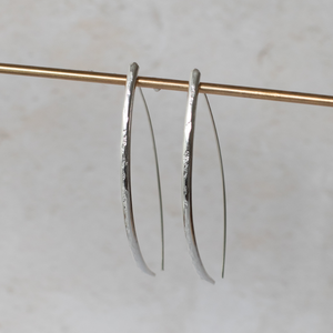 
                  
                    sterling silver long D earrings handmade by Lucy Kemp Jewellery
                  
                
