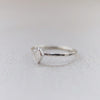sterling silver mini diamond charm ring