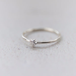 
                  
                    sterling silver mini flower charm ring
                  
                