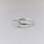 sterling silver mini hexagon charm ring