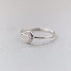sterling silver mini moon charm ring